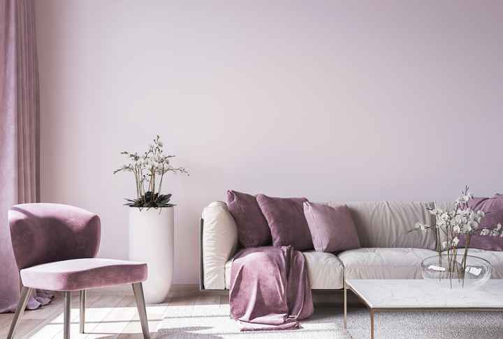 bright purple painting ideas for living room