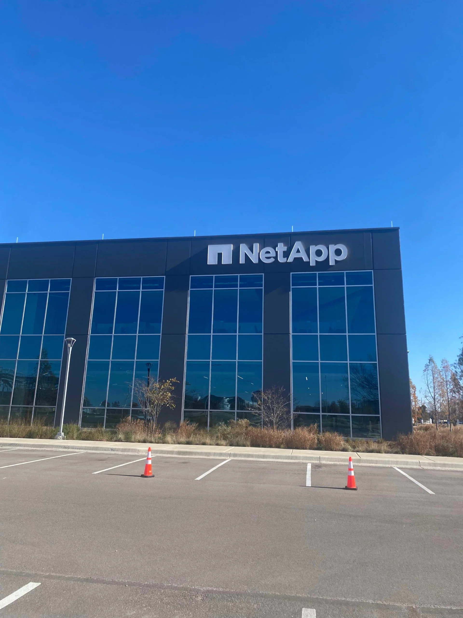 professionally painted large commercial office building